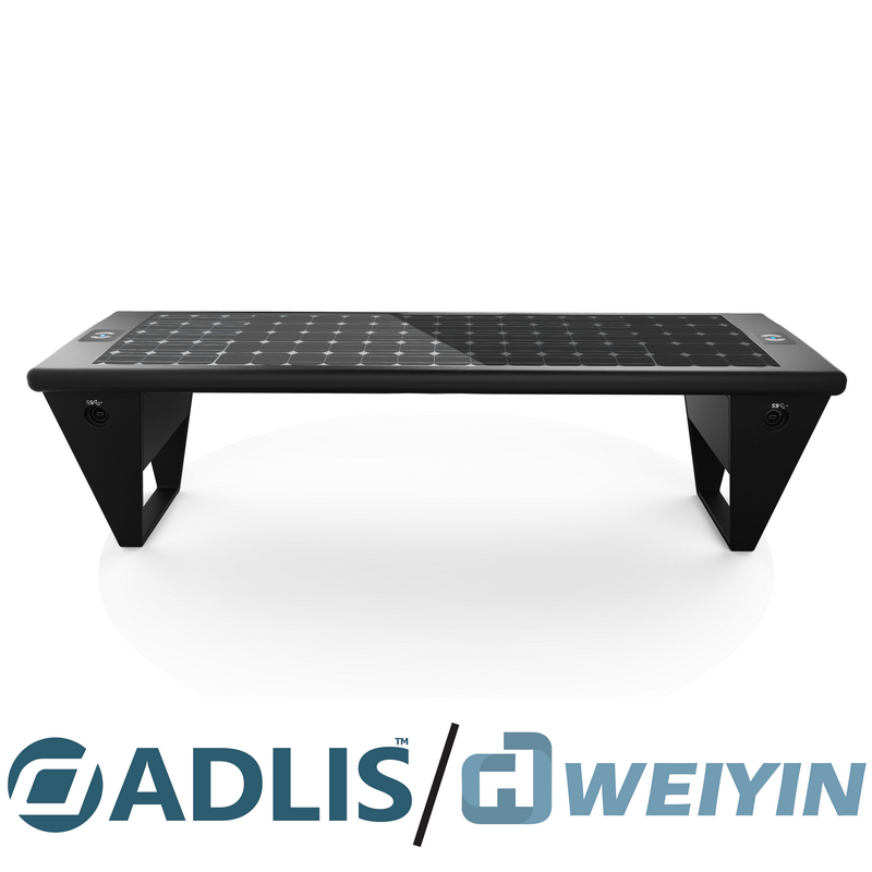 Bluetooth Free WiFi USB laadija Wireless Charking Bench with Solar Panel