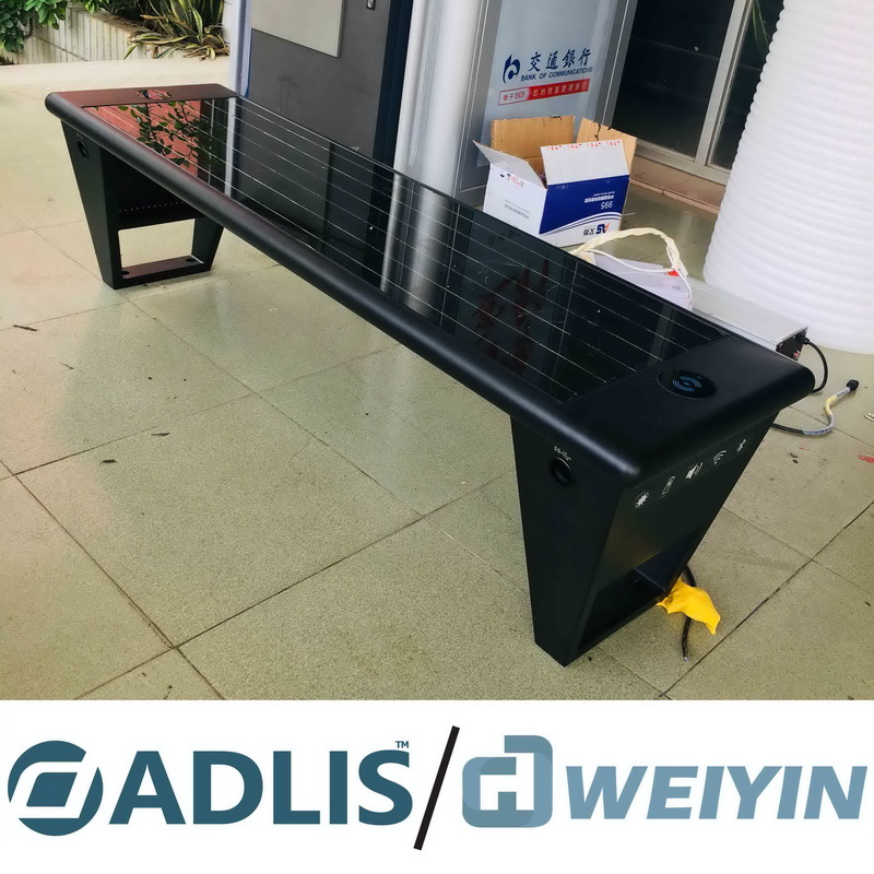 Bluetooth Free WiFi USB laadija Wireless Charking Bench with Solar Panel